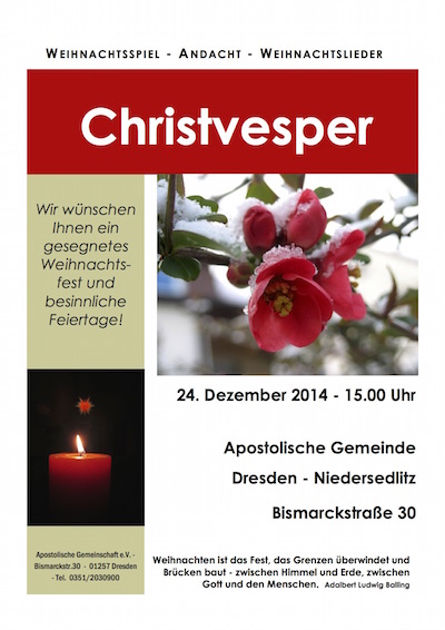 Christvesper in Dresden