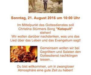 3. Chart-Song-Gottesdienst mit Grillen in Hannover