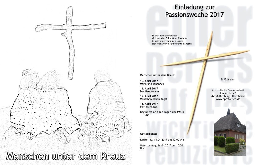 Passionswoche in der Gemeinde Duisburg-Hochheide