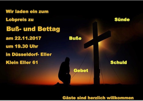 Buß- und Bettag besonderer Gottesdienst in Düsseldorf