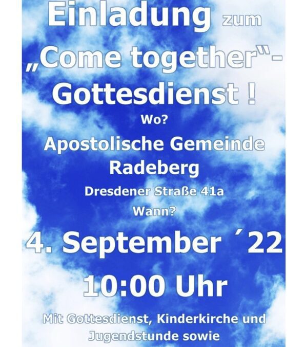 „Come together“-Gottesdienst in Radeberg